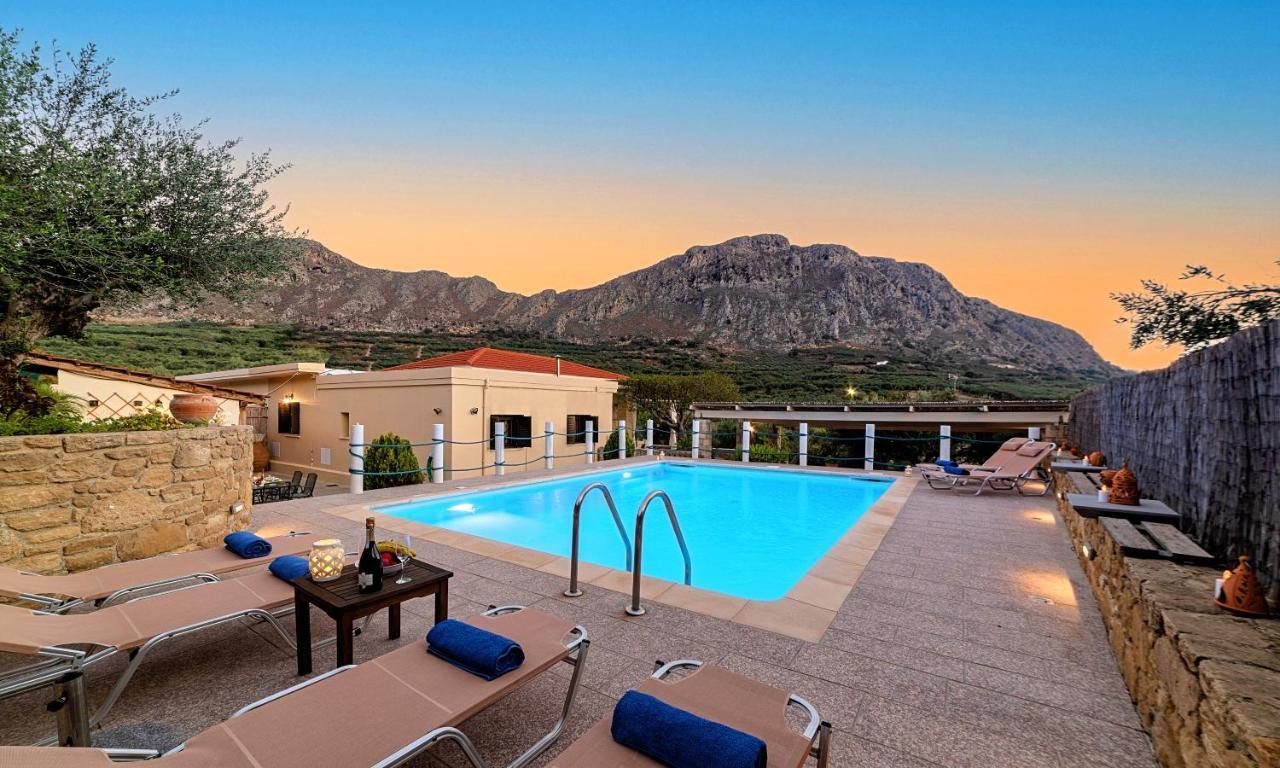 Cretan Kera Villa Heated Pool Bagian luar foto
