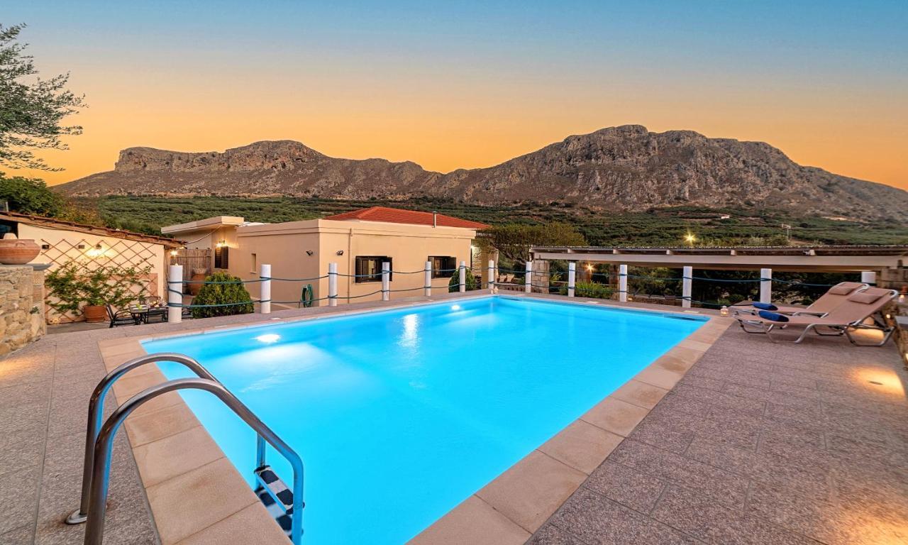 Cretan Kera Villa Heated Pool Bagian luar foto
